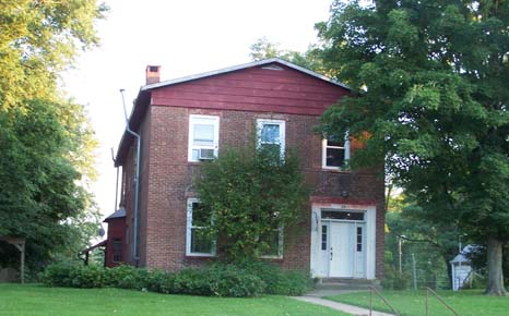 This home of town founder Samuel Moore (1799-1889) was constructed by his son-in-law, Washington Conduitt, ca. 1852. It still stands today on W. High St., Mooresville, IN.