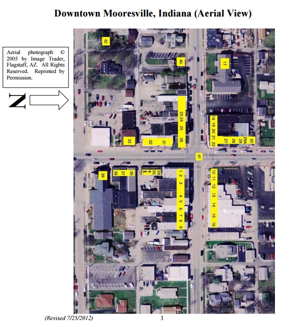 Self Guided Downtown Mooresville Walking Tour Mooresville Indiana   Map Key To Downtown MV Walking Tour Handout 