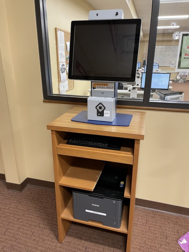 INDIANA LEGAL HELP KIOSK Mooresville Indiana Public Library